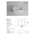 Load image into Gallery viewer, CLAYA WH-52 basin in gloss white ceramic. 520mm basin for wall hung or above counter installation with overflow, ideal for modern bathrooms.-Basin Sink-Ezymall AU
