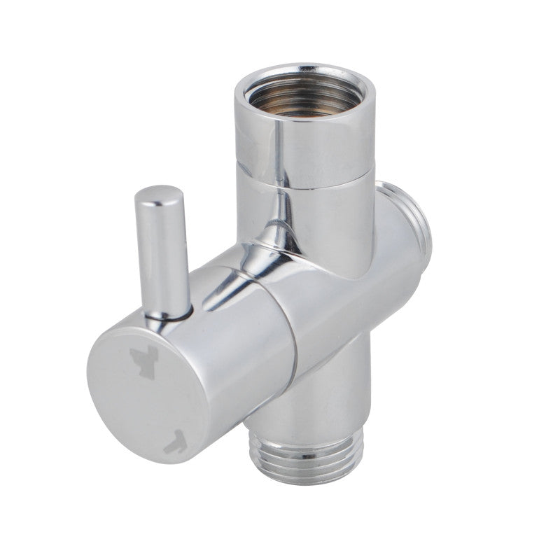 Complete chrome bidet spray set with brass diverter. Easy to install, durable and hygienic solution for modern bathrooms.-Bidet-Ezymall AU