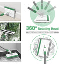 Load image into Gallery viewer, Clean walls, baseboards, and ceilings easily with the DALIPER 2-in-1 skirting board mop. 139cm long handle, swivel head & reusable pads for deep cleaning.-Cleaning Products-Ezymall AU
