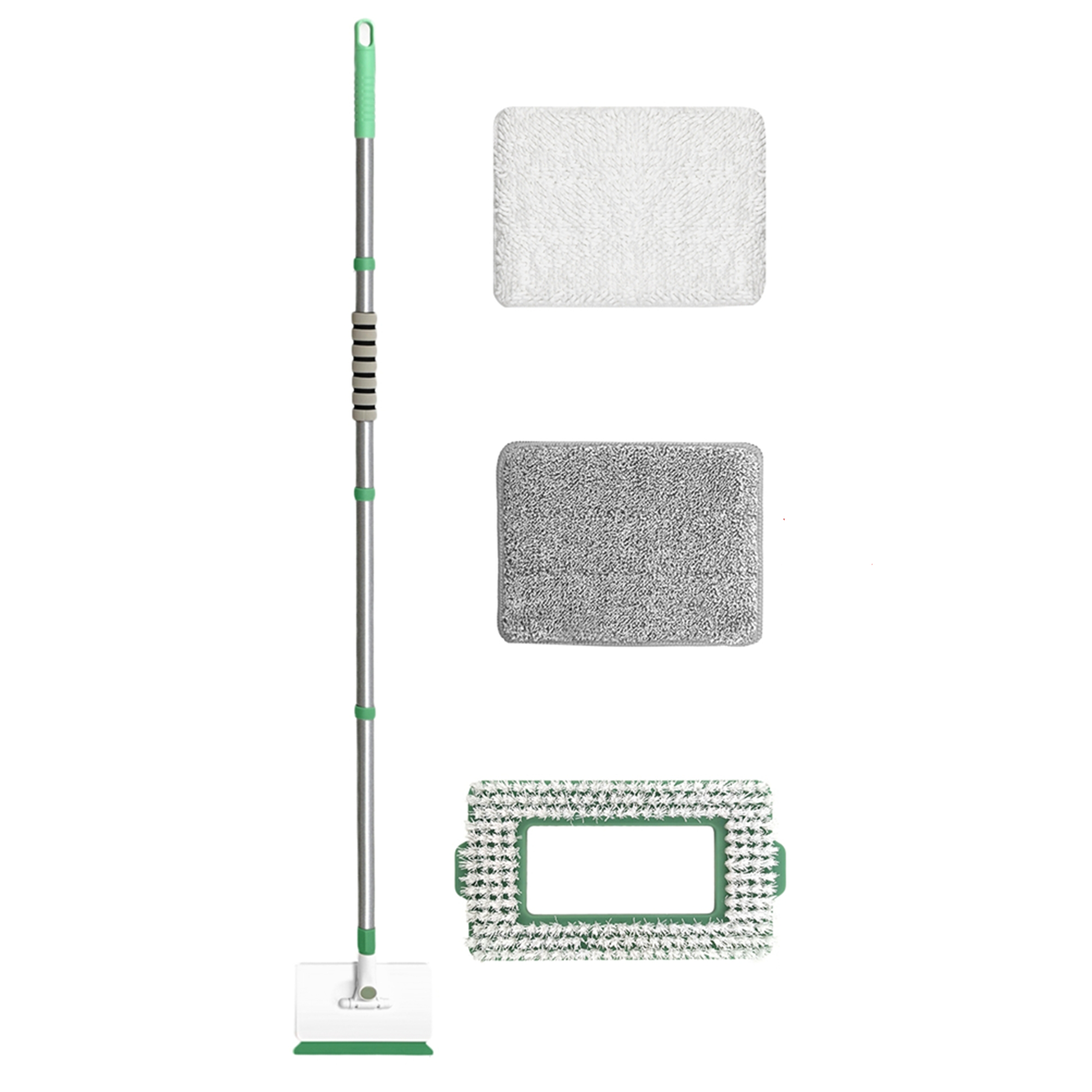 Clean walls, baseboards, and ceilings easily with the DALIPER 2-in-1 skirting board mop. 139cm long handle, swivel head & reusable pads for deep cleaning.-Cleaning Products-Ezymall AU
