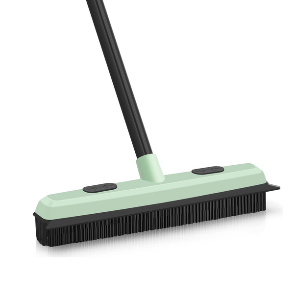 Tackle pet hair with ease using DALIPER 3-in-1 rubber broom. Adjustable handle, built-in squeegee & detailing brush for carpets, floors, tiles & more.-Cleaning Products-Ezymall AU