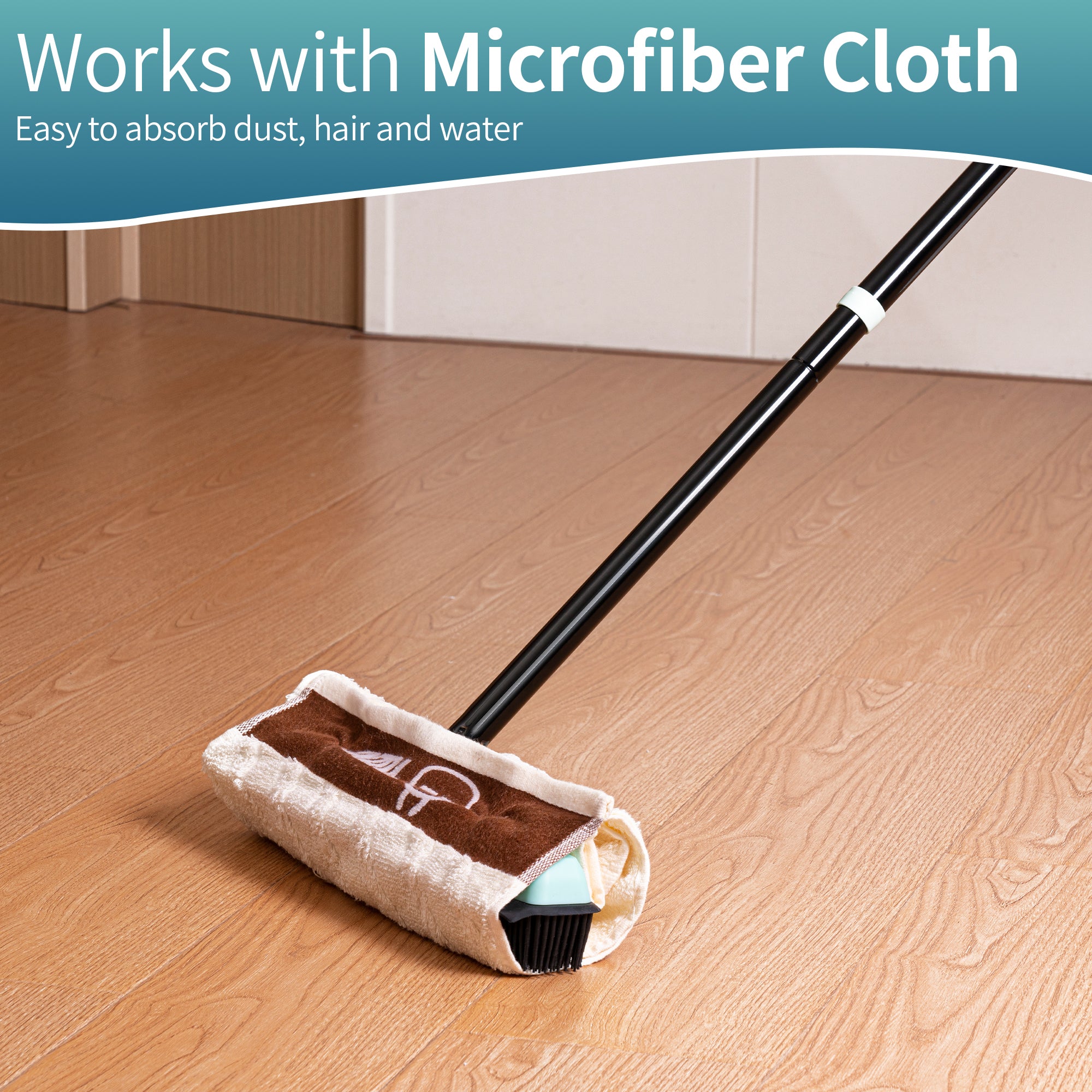 Remove pet hair with the DALIPER 3-in-1 Rubber Broom. It features a squeegee, sweeper, and lint brush. Order now from Ezymall Australia today!-Cleaning Products-Ezymall AU