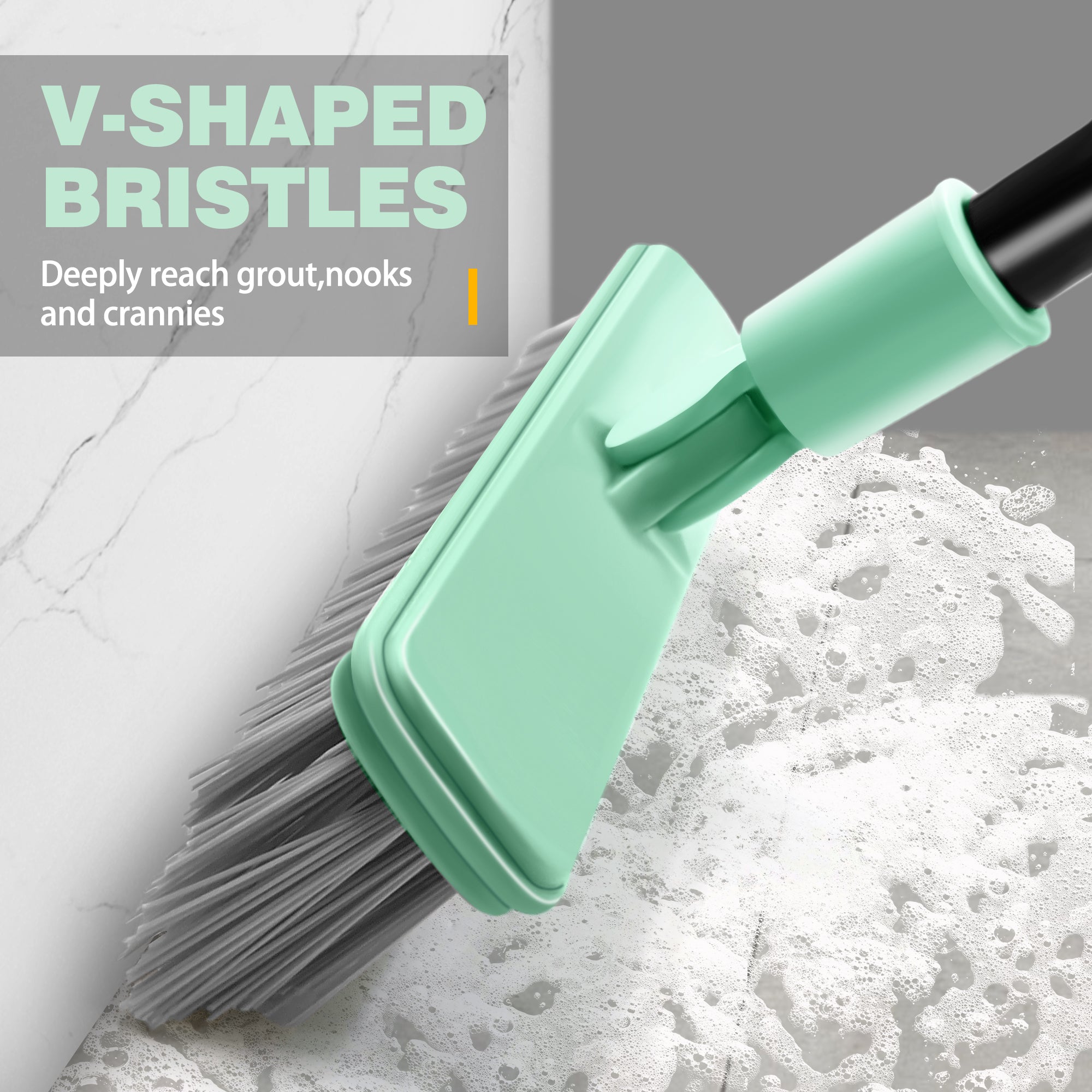 Clean grout and tiles with the DALIPER Swivel Grout Brush. Perfect for bathroom floors. Get yours today at Ezymall with fast shipping across Australia!-Cleaning Products-Ezymall AU