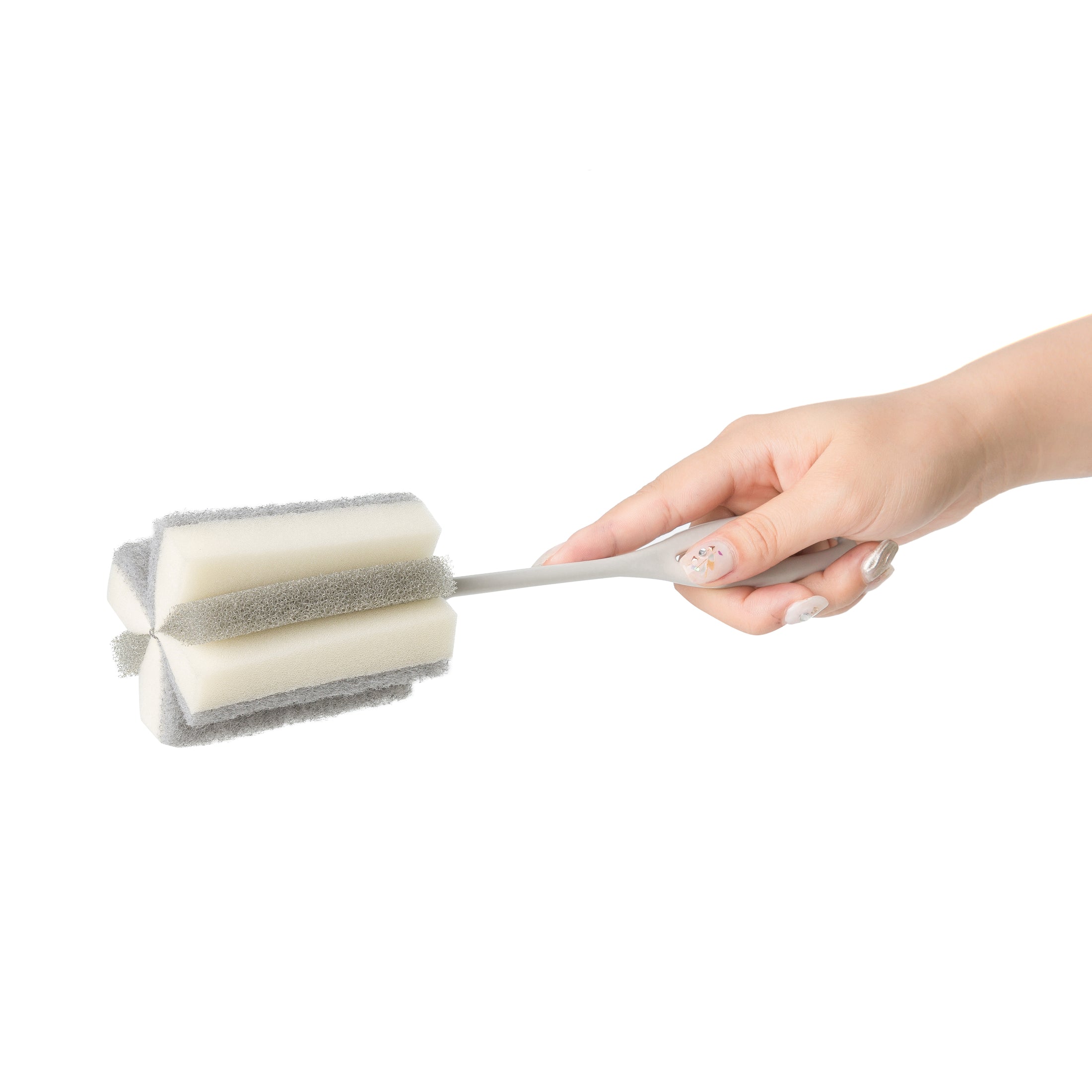 The Dual-Layer Sponge Bottle Brush ensures thorough cleaning. Perfect for bottles and hard-to-reach areas. Order now for fast delivery Australia wide!-Cleaning Products-Ezymall AU