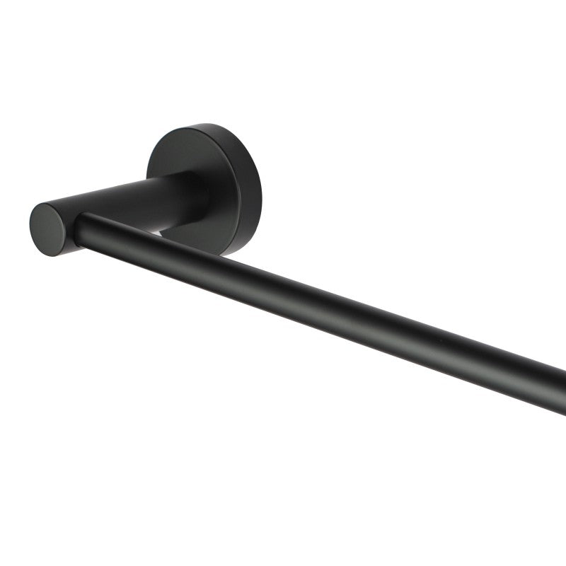 Stainless Steel 800mm Single Towel Rail - Black- LUCID PIN