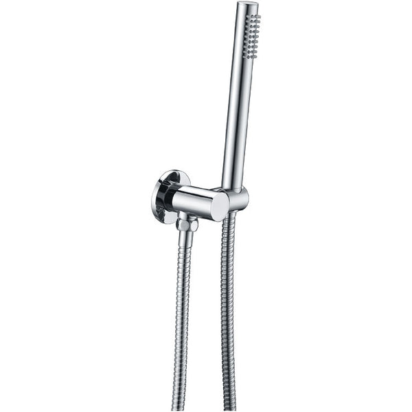 Enjoy a luxurious shower experience with this fixed round shower rail. Featuring a handheld shower head, stainless steel & solid brass construction, and a chrome silver finish. Shop now!-Shower Station-Ezymall AU