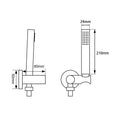 Load image into Gallery viewer, Upgrade your shower with this fixed round shower rail set. Featuring a handheld shower head, stainless steel rail, and solid brass components in gunmetal grey.-Shower Station-Ezymall AU
