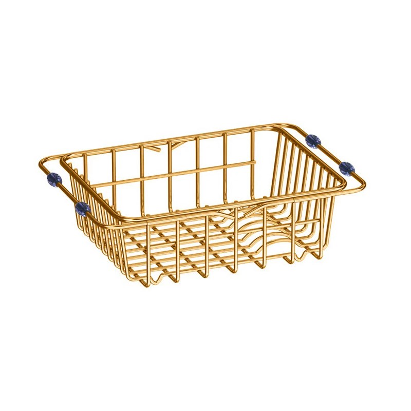 Premium brushed brass sink basket with adjustable handles. Ideal for washing, draining and drying. Fits most workstation kitchen sinks.-Sink accessory-Ezymall AU
