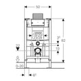 Load image into Gallery viewer, Compact Geberit concealed cistern and frame for wall-hung toilets. 820mm height, WELS 4 Star dual flush and 400kg load-rated support.-Toilet Cistern-Ezymall AU
