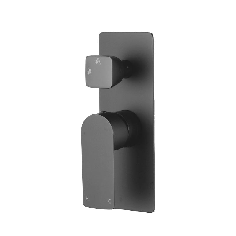 Solid Brass Diverter Mixer - Gunmetal Grey - VOG