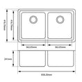 Load image into Gallery viewer, The Granite Arete Stone Double Bowl Kitchen Sink (838x476x241mm) in White is durable and stylish. Upgrade your kitchen today! Fast shipping across Australia.-Kitchen Sink-Ezymall AU
