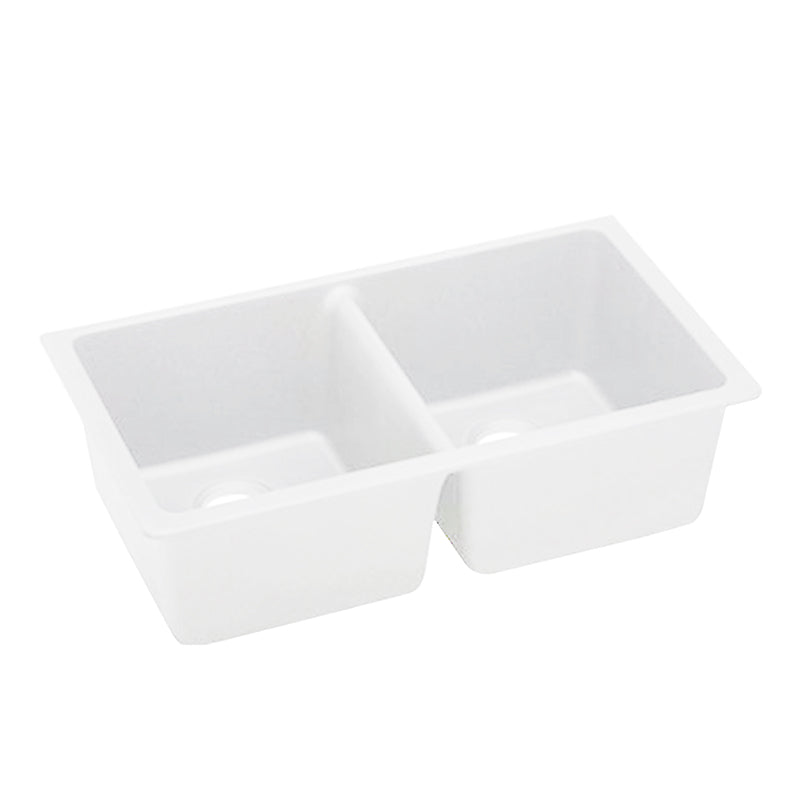 The Granite Arete Stone Double Bowl Kitchen Sink (838x476x241mm) in White is durable and stylish. Upgrade your kitchen today! Fast shipping across Australia.-Kitchen Sink-Ezymall AU