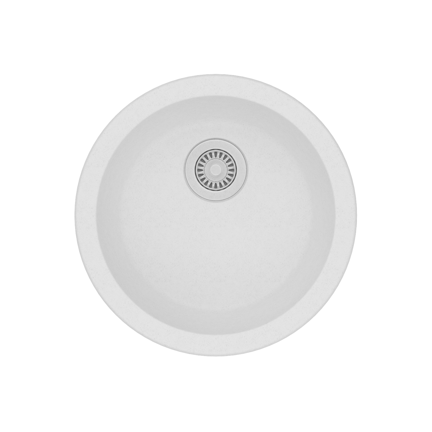 Add style to your kitchen with the Granite Arete stone round single bowl kitchen sink in white. This 460mm sink is made from durable granite. Perfect for any modern kitchen. Shop now!-Kitchen Sink-Ezymall AU