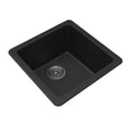 Load image into Gallery viewer, The Granite Arete Stone Single Bowl Kitchen Sink in Black (422*422mm) combines durability with a sleek design. Its square design adds a modern touch to your kitchen. Shop now at Ezymall Australia for quality kitchen solutions.-Kitchen Sink-Ezymall AU
