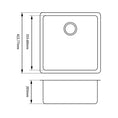 Load image into Gallery viewer, The Granite Arete Stone Single Bowl Kitchen Sink in White (422*422mm) combines durability with a sleek design. Its square design adds a modern touch to your kitchen. Shop now at Ezymall Australia for quality kitchen solutions.-Kitchen Sink-Ezymall AU
