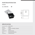 Load image into Gallery viewer, The Granite Arete Stone Single Bowl Kitchen Sink in White (422*422mm) combines durability with a sleek design. Its square design adds a modern touch to your kitchen. Shop now at Ezymall Australia for quality kitchen solutions.-Kitchen Sink-Ezymall AU
