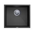 Load image into Gallery viewer, The Granite Arete Stone Single Bowl Kitchen Sink measures 457x406mm and features a sleek black finish. Durable and stylish, perfect for modern kitchens. Upgrade your space today!-Kitchen Sink-Ezymall AU
