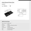 Load image into Gallery viewer, Upgrade your kitchen with the Granite Arete stone single bowl kitchen sink in black. This sink features a drain board and is made from durable granite. Perfect for any modern kitchen. Shop now!-Kitchen Sink-Ezymall AU
