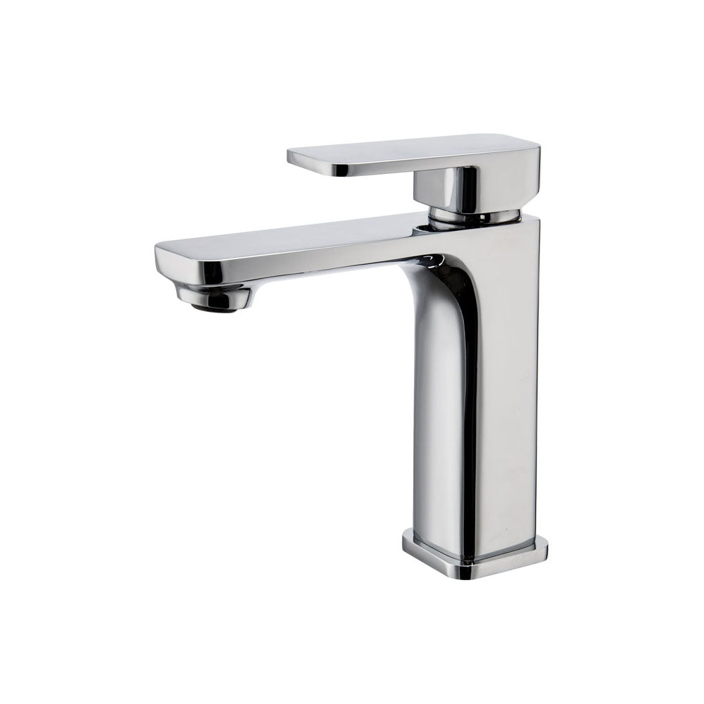 IVANO solid brass short basin mixer chrome silver