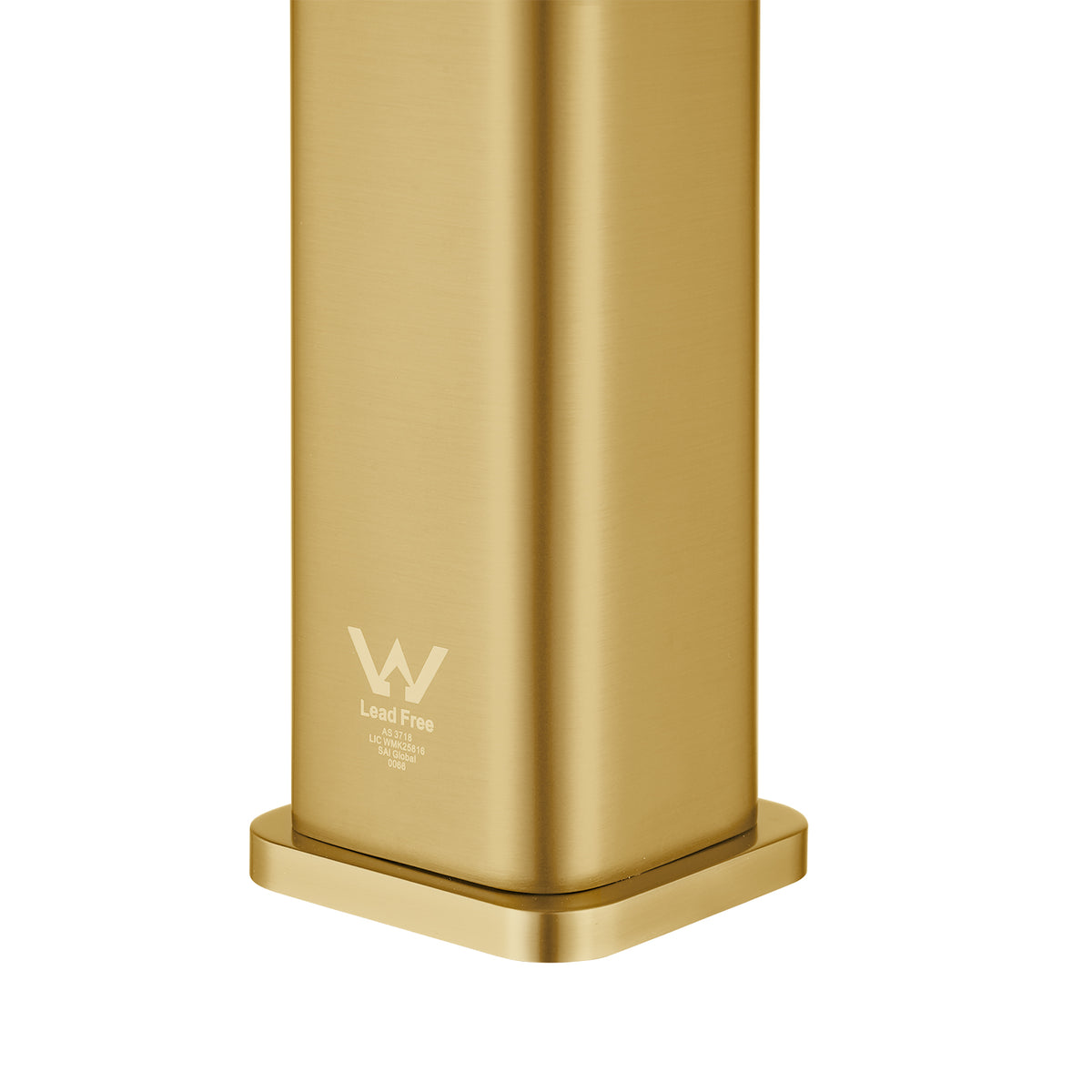 IVANO solid brass tall basin mixer brushed brass gold – view 6
