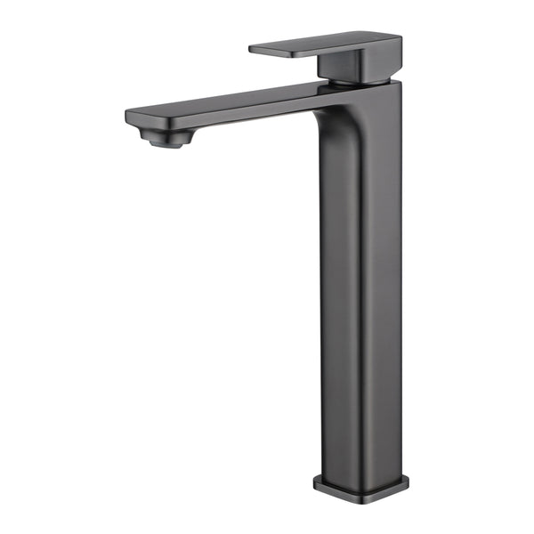 Elevate your bathroom with the IVANO Solid Brass Tall Basin Mixer in Gunmetal. This sleek and durable mixer combines modern design with exceptional functionality.-Basin Mixer-Ezymall AU