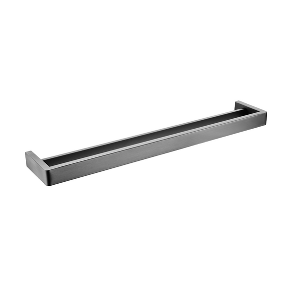 Maximize space in your bathroom with the IVANO Stainless Steel 600mm Double Towel Rail in Gunmetal Dark Grey. Durable, stylish, and rust-resistant. Keep towels organized.-Towel Rail-Ezymall AU
