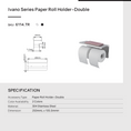 Load image into Gallery viewer, Upgrade your bathroom with the IVANO Stainless Steel Double Toilet Paper Holder in Black. Durable, stylish, and easy to install. Shop now at Ezymall!-Toilet Paper Holder-Ezymall AU
