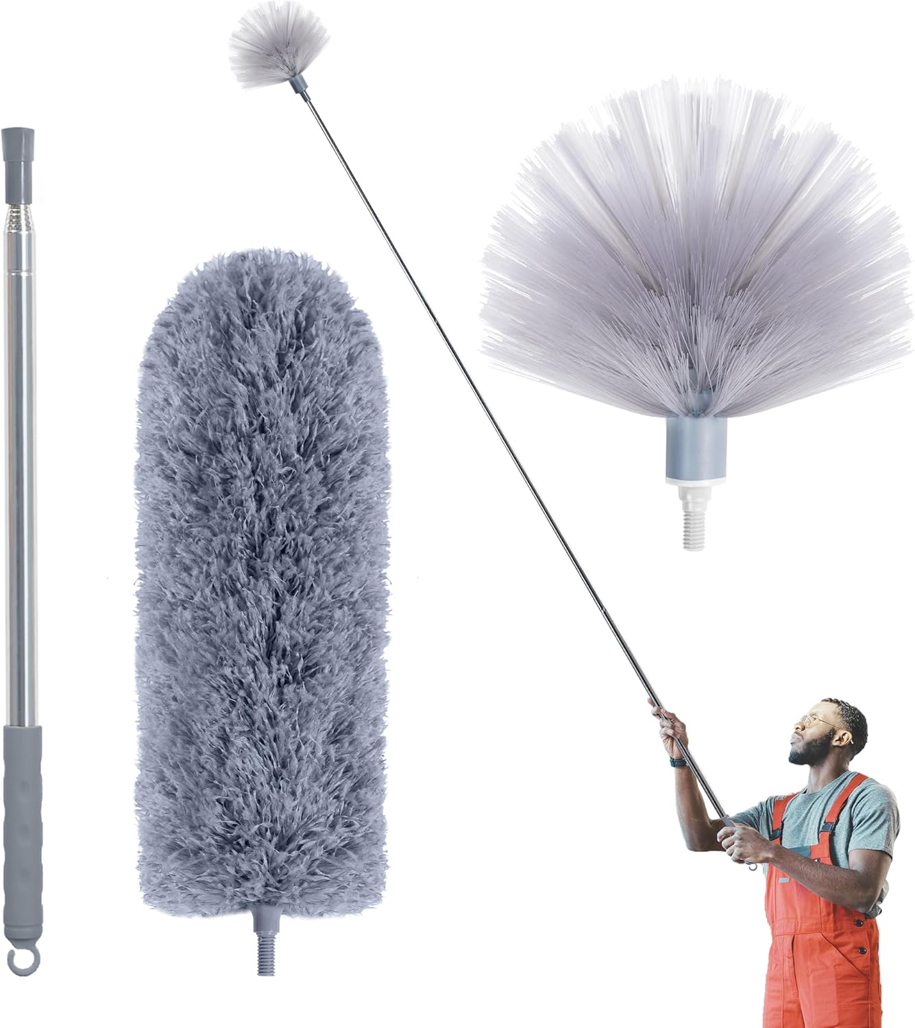 Keep your home clean with the IVYROLL Extendable Duster Kit. Includes microfiber and cobweb duster heads. Reach high places easily. Buy now!-Cleaning Products-Ezymall AU