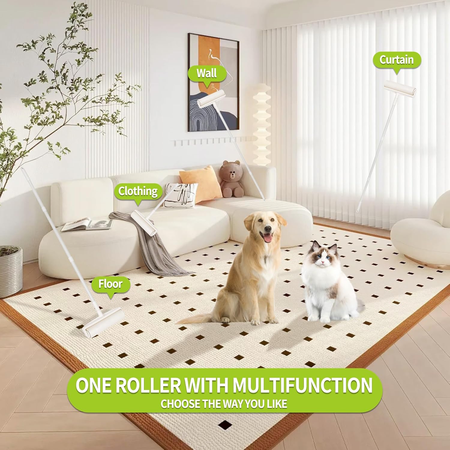 Keep your home lint-free with the IVYROLL Extra-Wide Lint Roller. Features an adjustable handle and 4 refill rollers for efficient cleaning. Buy now with fast shipping!-Cleaning Products-Ezymall AU