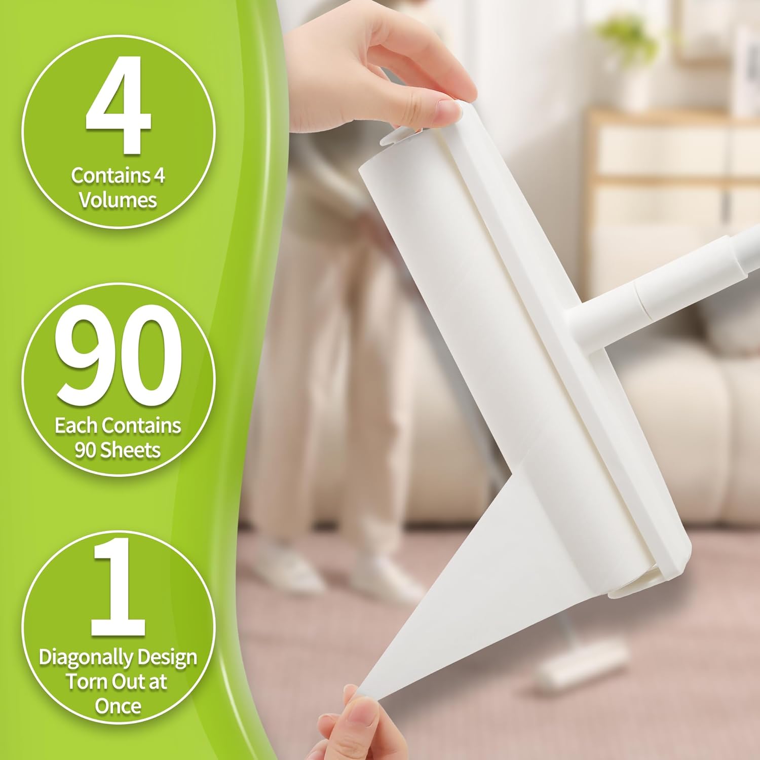 Keep your home lint-free with the IVYROLL Extra-Wide Lint Roller. Features an adjustable handle and 4 refill rollers for efficient cleaning. Buy now with fast shipping!-Cleaning Products-Ezymall AU