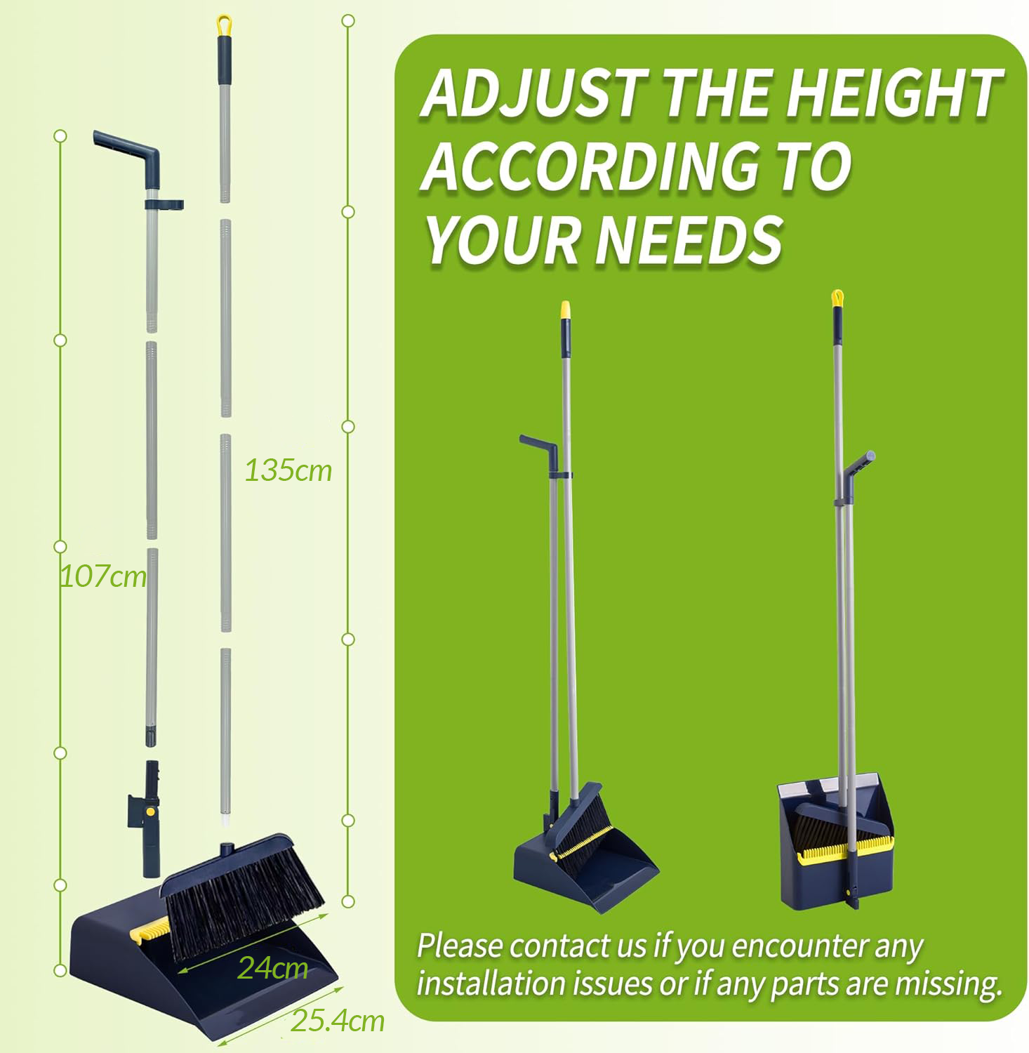 Keep your space clean with the IVYROLL Broom and Dustpan Set. Adjustable height and foldable dustpan for easy storage. Perfect for any home. Shop now at Ezymall!-Cleaning Products-Ezymall AU