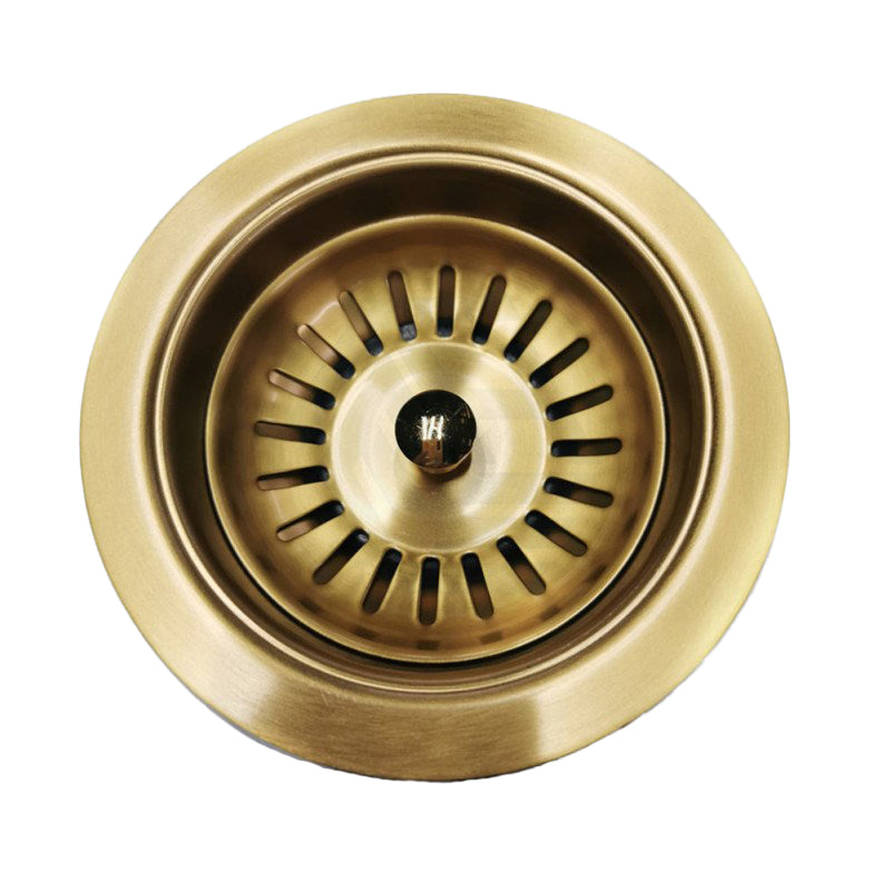 Complete your kitchen sink setup with this brushed gold sink waste part. Designed without overflow, this sink part is both functional and stylish. Shop now at Ezymall!-Sink Waste-Ezymall AU