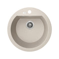 Load image into Gallery viewer, Upgrade your kitchen with the Laveo Dafne Granite Stone Round Single Bowl Kitchen Sink in Beige. Measures 510*205mm. Shop now for style and durability.-Kitchen Sink-Ezymall AU
