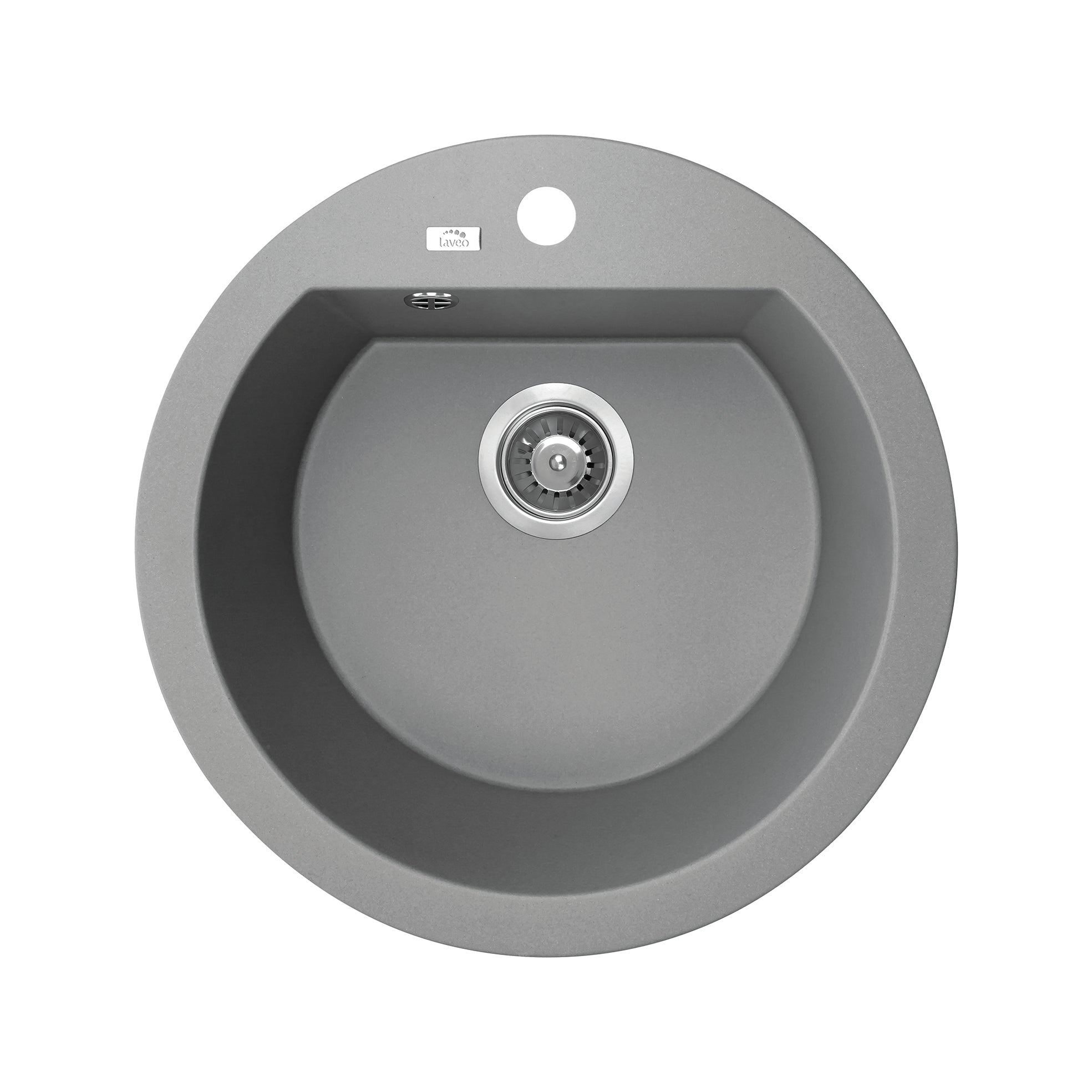 Upgrade your kitchen with the Laveo Dafne Granite Stone Round Single Bowl Kitchen Sink in Grey. Measures 510*205mm. Shop now for style and durability.-Kitchen Sink-Ezymall AU