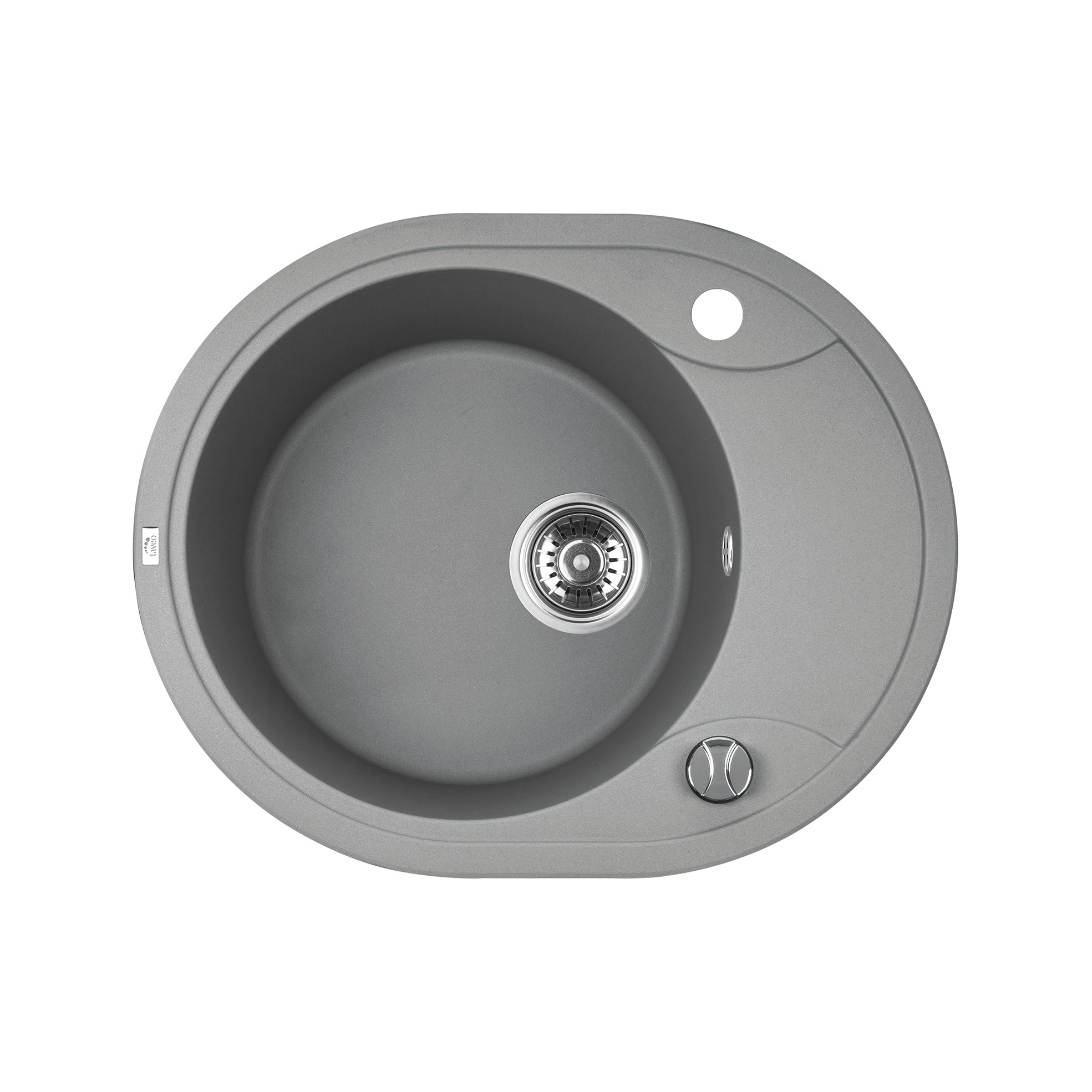 Upgrade your kitchen with the Laveo Dafne Granite Stone Round Single Bowl Kitchen Sink in Grey. Durable, stylish, and functional. Shop now at Ezymall!-Kitchen Sink-Ezymall AU