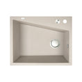 Load image into Gallery viewer, Laveo Grenada beige granite stone single bowl kitchen sink. Dimensions: 480x600x227mm. Stylish and durable. Upgrade your kitchen with Ezymall Australia!-Kitchen Sink-Ezymall AU
