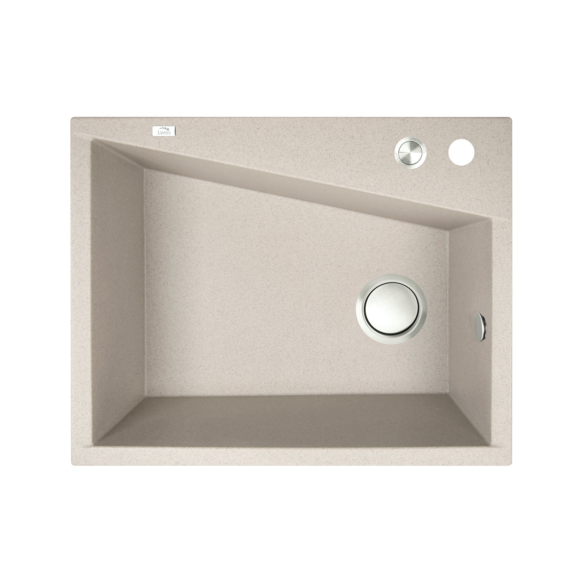 Laveo Grenada beige granite stone single bowl kitchen sink. Dimensions: 480x600x227mm. Stylish and durable. Upgrade your kitchen with Ezymall Australia!-Kitchen Sink-Ezymall AU