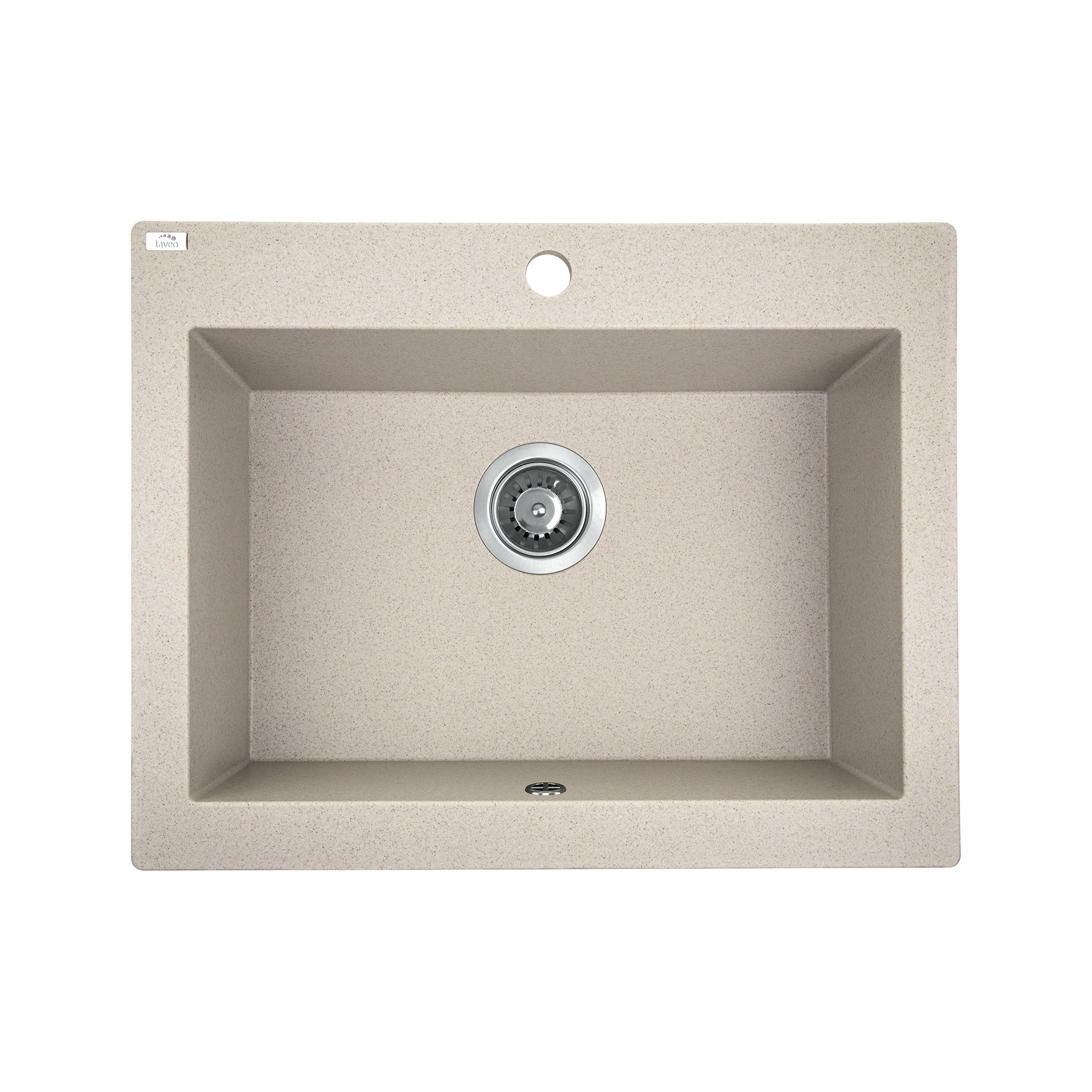 Laveo Komodo beige granite stone single bowl kitchen sink. Dimensions: 490x550x220mm. Stylish and durable. Upgrade your kitchen with Ezymall Australia!-Kitchen Sink-Ezymall AU