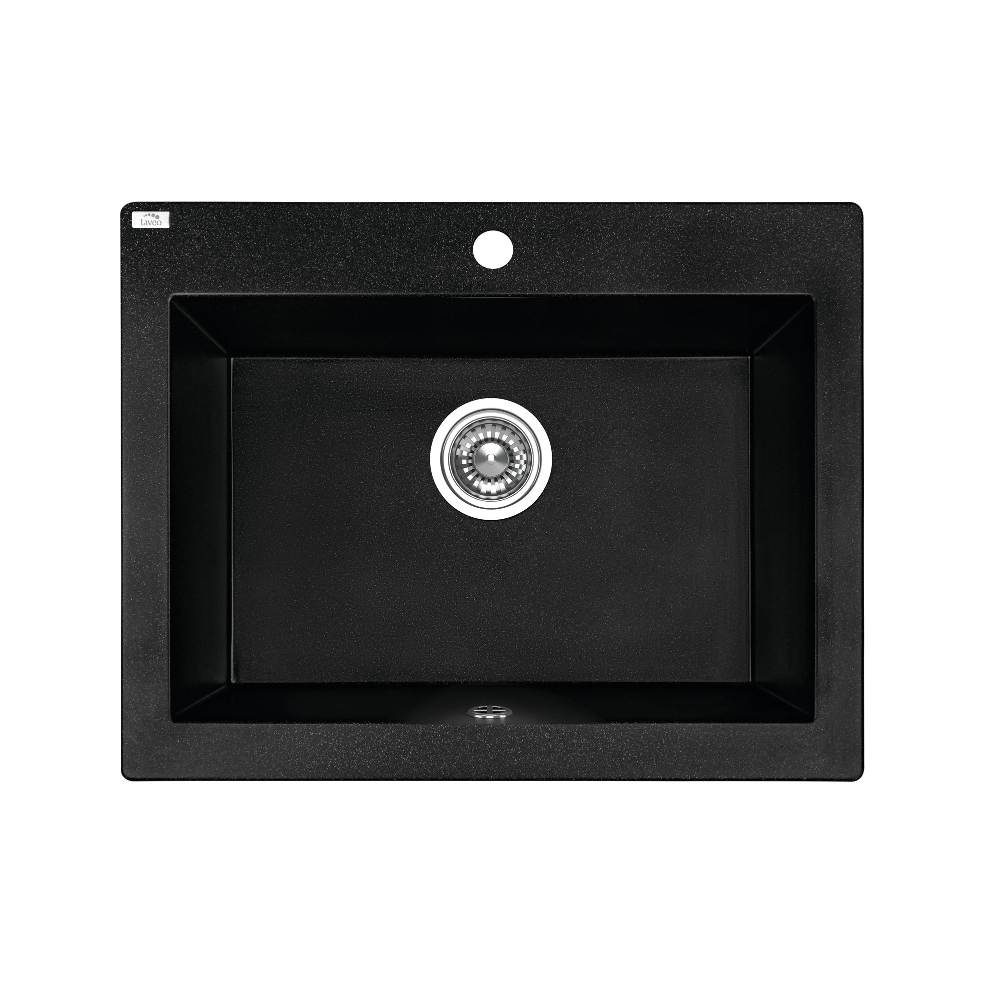 Upgrade your kitchen with the Laveo Komodo Granite Stone Single Bowl Kitchen Sink. Measuring 490x550x220mm in black, this sink combines durability with a modern aesthetic. Perfect for any contemporary kitchen.-Kitchen Sink-Ezymall AU
