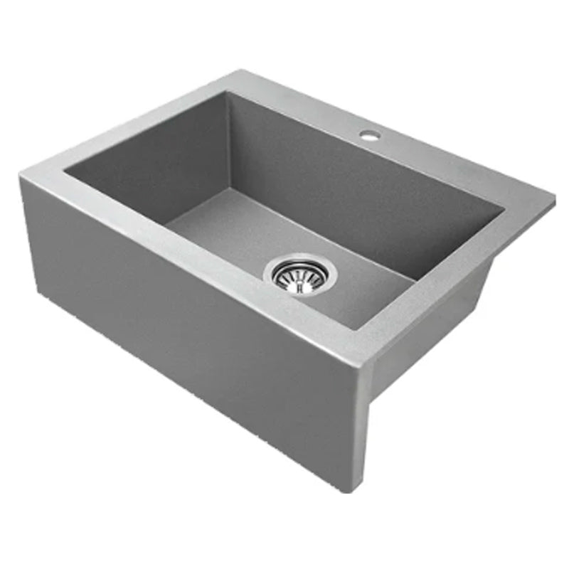 Upgrade your kitchen with the Laveo Komodo Granite Stone Single Bowl Kitchen Sink. Measuring 490x550x220mm in grey, this sink combines durability with a modern aesthetic. Perfect for any contemporary kitchen.-Kitchen Sink-Ezymall AU