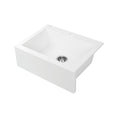 Load image into Gallery viewer, Laveo Komodo white granite stone single bowl kitchen sink. Dimensions: 490x550x220mm. Stylish and durable. Upgrade your kitchen with Ezymall Australia today!-Kitchen Sink-Ezymall AU

