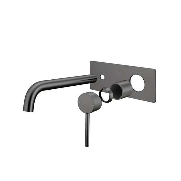 Solid Brass Basin/Bath Mixer - Gunmetal Grey, LUCID PIN – alternate view 2