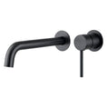 Load image into Gallery viewer, Solid brass wall spout mixer, minimalistic. Modern matte black tapware for bathroom and kitchen installations.-Spout Mixer-Ezymall AU
