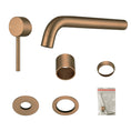 Load image into Gallery viewer, Solid brass wall spout mixer. Industrial style brushed copper tapware for bathroom and kitchen installations.-Spout Mixer-Ezymall AU

