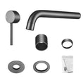 Load image into Gallery viewer, Solid brass wall spout mixer, minimalistic. Modern gunmetal grey tapware for bathroom and kitchen installations.-Spout Mixer-Ezymall AU
