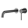 Load image into Gallery viewer, Solid brass wall spout mixer, minimalistic. Modern gunmetal grey tapware for bathroom and kitchen installations.-Spout Mixer-Ezymall AU
