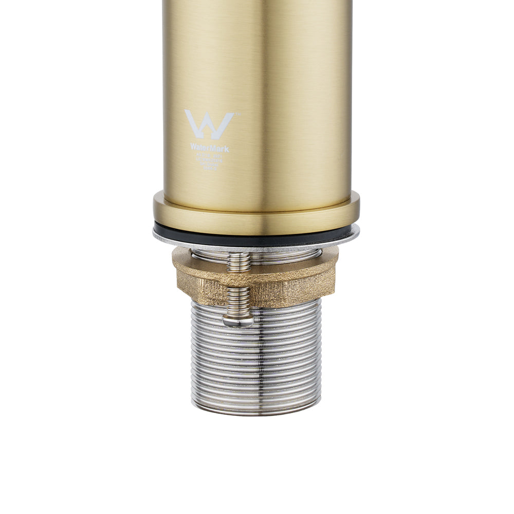 Upgrade your basin with this solid brass short basin mixer in light brushed brass gold from LUCID PIN. Durable, stylish, and easy to install. Shop now!-Basin Mixer-Ezymall AU