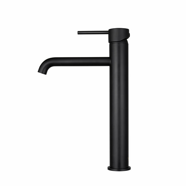Elevate your basin with the LUCID PIN tall basin mixer in black. Constructed from solid brass, this mixer offers durability and a sleek, modern look. Perfect for contemporary bathrooms. Shop now!-Basin Mixer-Ezymall AU