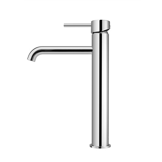LUCID pin solid brass tall basin mixer chrome silver