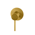 Load image into Gallery viewer, Upgrade your bathroom with this solid brass wall mixer. Featuring a brushed brass gold finish, this LUCID PIN mixer combines style and functionality for a premium experience.-Wall Mixer-Ezymall AU
